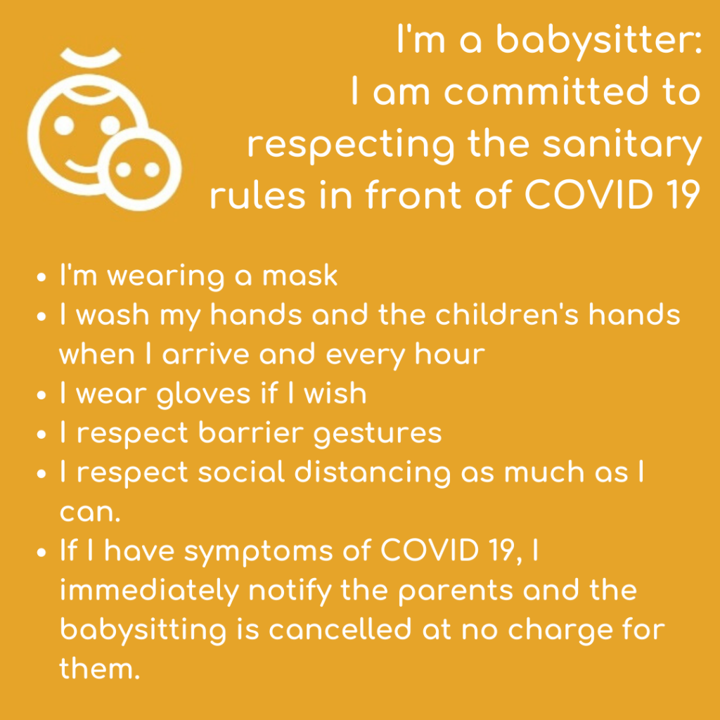 Respect of sanitary rules for your babysitting Marypop