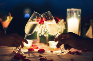 Couple in a restaurant