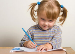 Young child drawing
