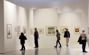 Parents at an exhibition